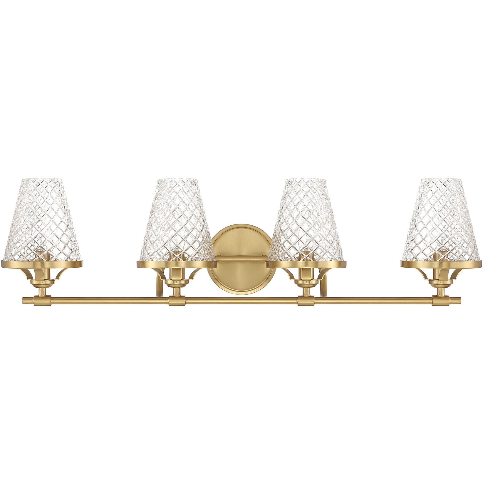 Candler 4 Light 32 inch Warm Brass Bathroom Vanity Light Wall Light