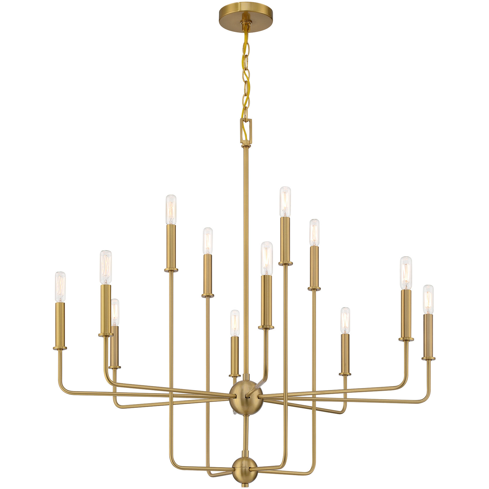Avondale 12 Light 34 inch Warm Brass Chandelier Ceiling Light, Essentials