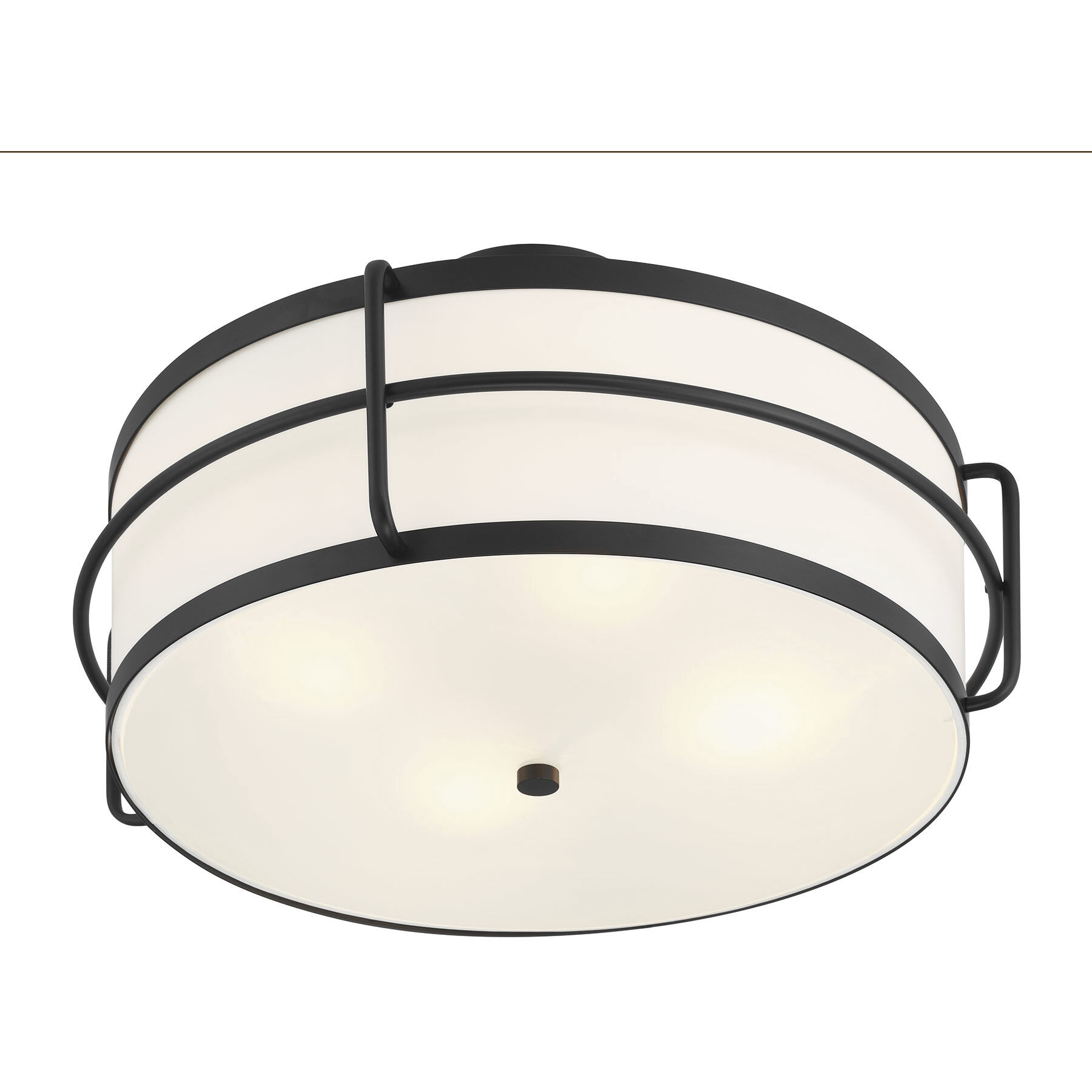 Chauncey 4 Light 22 inch Matte Black Semi-Flush Ceiling Light