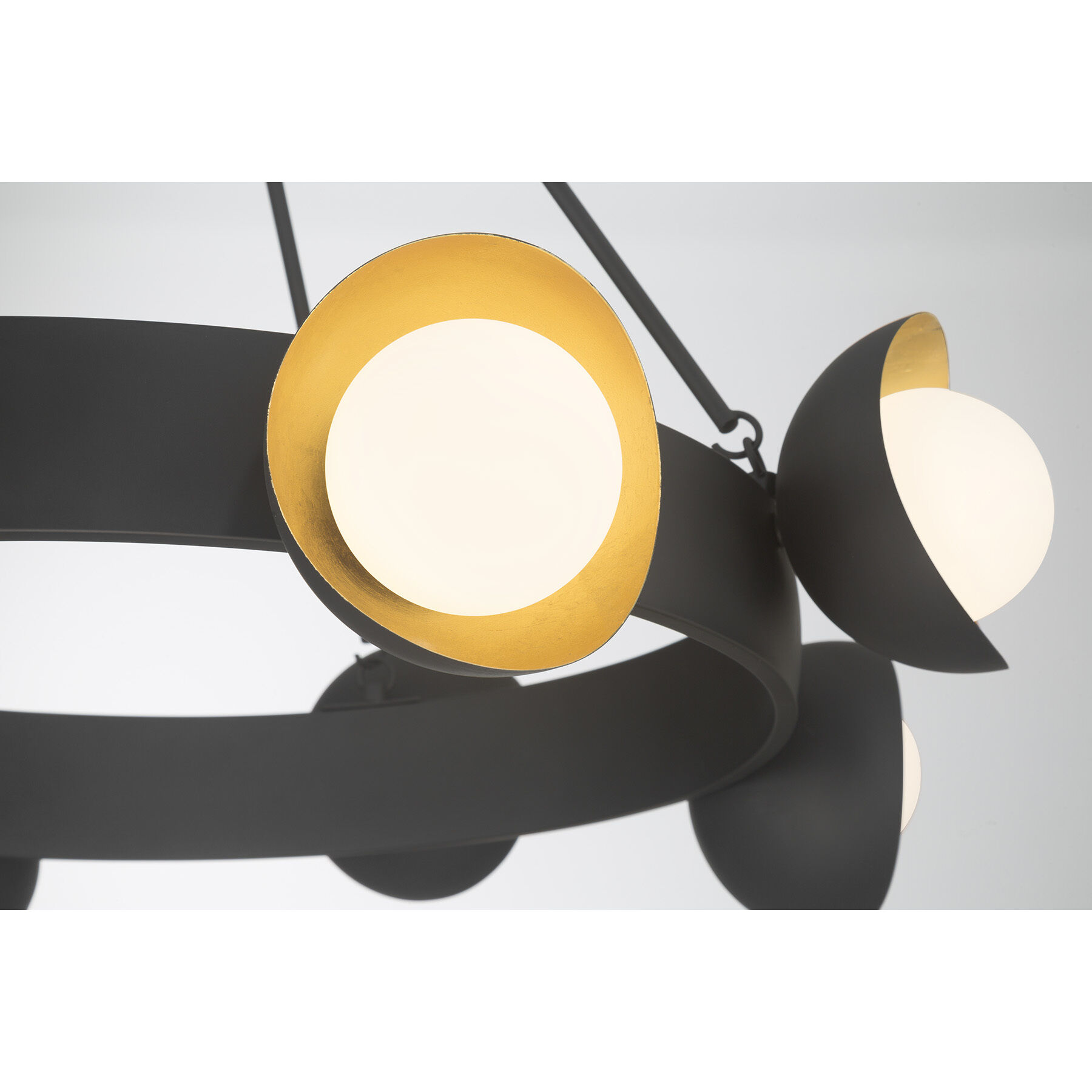 Pierson LED 33 inch Black Cashmere and True Gold Chandelier Ceiling Light