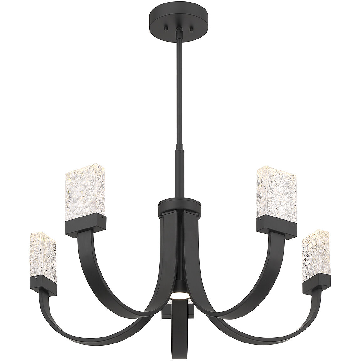 Kahn LED 30 inch Matte Black Chandelier Ceiling Light