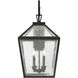 Woodstock 4 Light 31 inch Matte Black Outdoor Wall Lantern