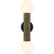 Jarrell 2 Light 5.13 inch Matte Black Wall Sconce Wall Light