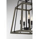 Hasting 4 Light 14 inch Noblewood with Iron Pendant Ceiling Light