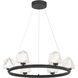 Castello LED 26.5 inch Matte Black Chandelier Ceiling Light