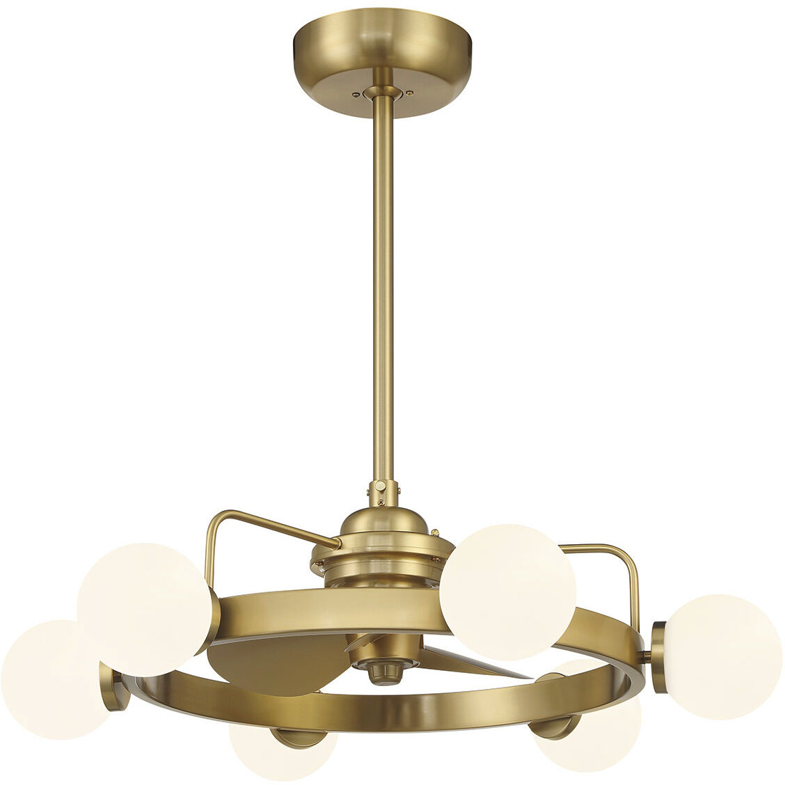 Gibson 14 inch Warm Brass with Gold Blades Fan D'Lier