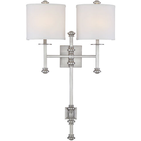 Devon 2 Light 18 inch Satin Nickel Wall Sconce Wall Light