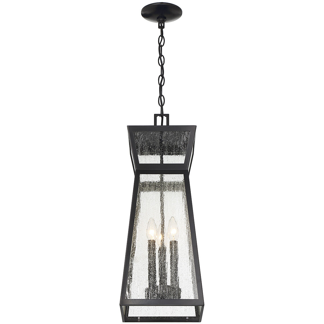 Millford 3 Light 9 inch Black Outdoor Hanging Lantern