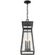 Millford 3 Light 9 inch Matte Black Outdoor Hanging Lantern