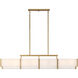 Orleans 8 Light 58.3 inch Distressed Gold Linear Chandelier Ceiling Light