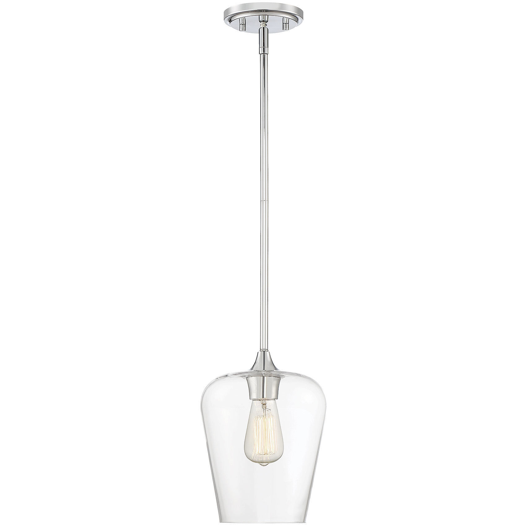 Silver chrome pendant light best sale