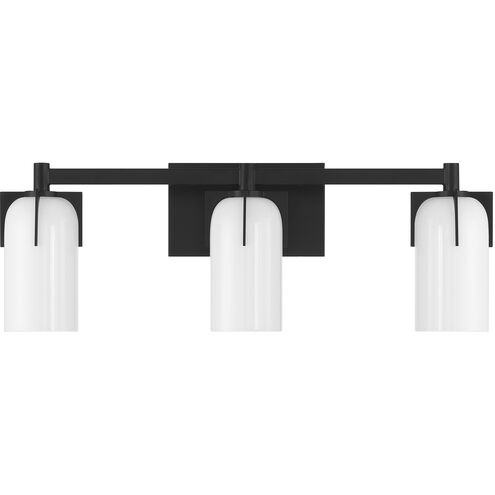 Caldwell 3 Light 24 inch Black Bathroom Vanity Light Wall Light