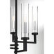 Folsom 5 Light 18 inch Matte Black with Polished Chrome Accents Chandelier Ceiling Light, Adjustable