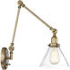 Drake 33.75 inch 60.00 watt Warm Brass Adjustable Wall Sconce Wall Light, Essentials