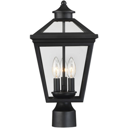 Ellijay 3 Light 17.5 inch Black Outdoor Post Lantern