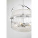 Denmar 4 Light 18 inch Polished Chrome Covertible SemiFlush Ceiling Light