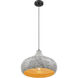 Jade 1 Light 18 inch Black and White Shell Pendant Ceiling Light