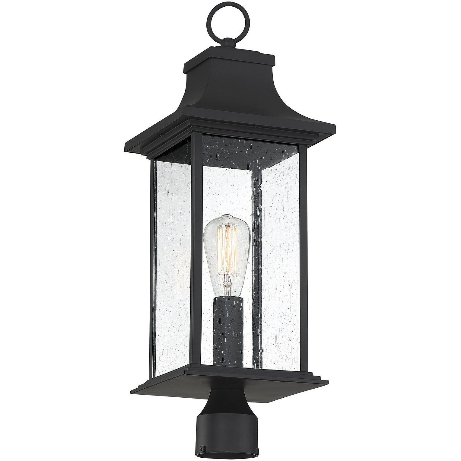 Outdoor post lantern black on sale
