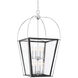 Dunbar 8 Light 20 inch Matte Black with Polished Chrome Pendant Ceiling Light in Matte Black with Polished Chrome Accents
