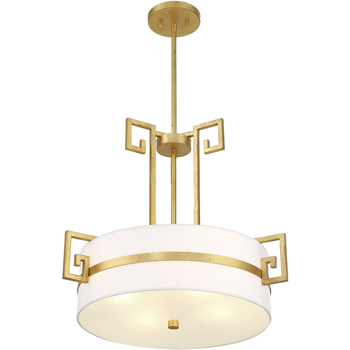 Quatrain 4 Light 22.75 inch True Gold Pendant Ceiling Light