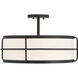 Chauncey 4 Light 22 inch Matte Black Semi-Flush Ceiling Light