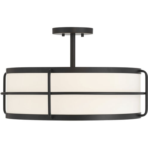 Chauncey 4 Light 22 inch Matte Black Semi-Flush Ceiling Light
