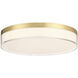 Clarion LED 11 inch Brass Flush Mount Ceiling Light