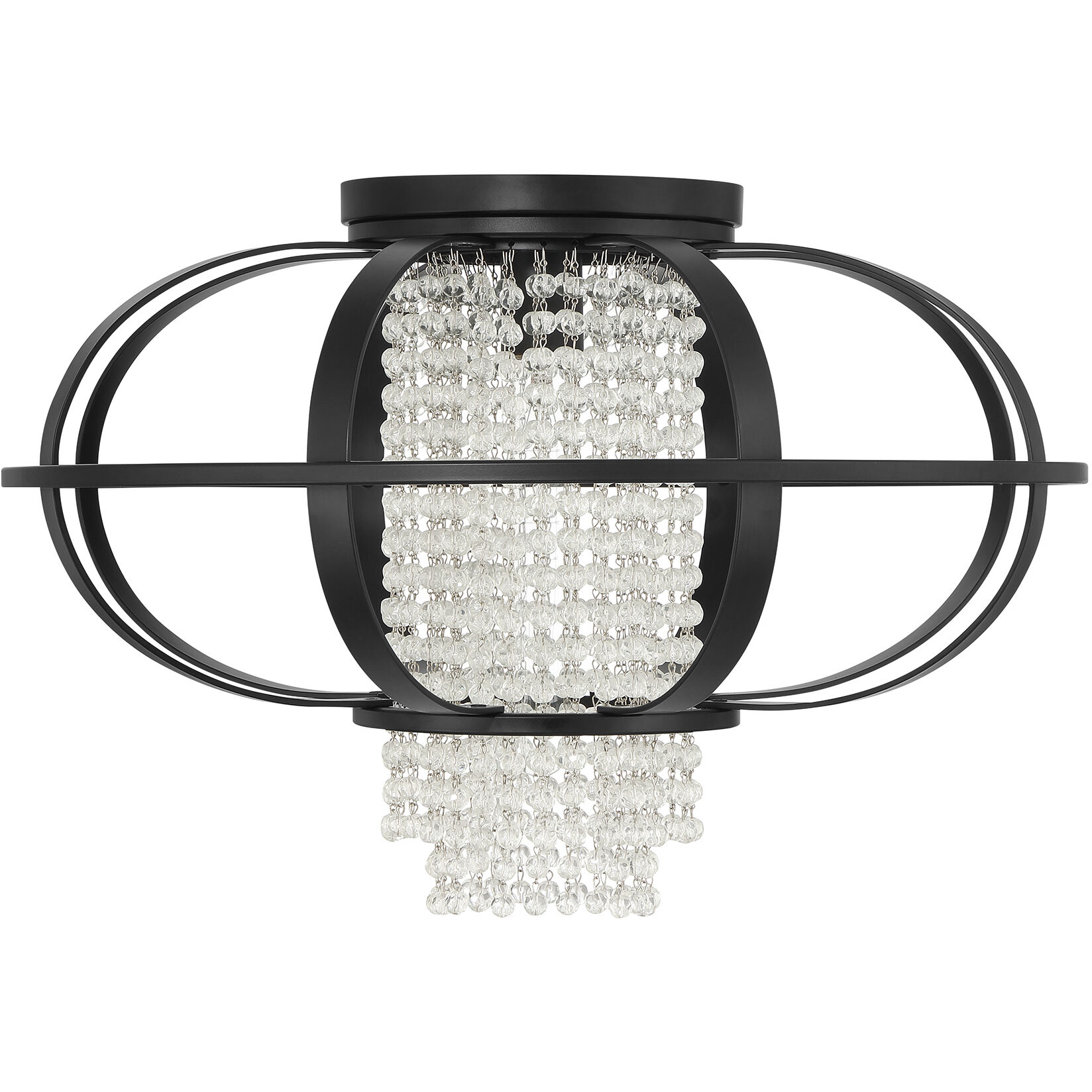 Idlewild 1 Light 20 inch Matte Black Flush Mount Ceiling Light