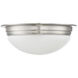 Stella 2 Light 13 inch Satin Nickel Flush Mount Ceiling Light, Essentials
