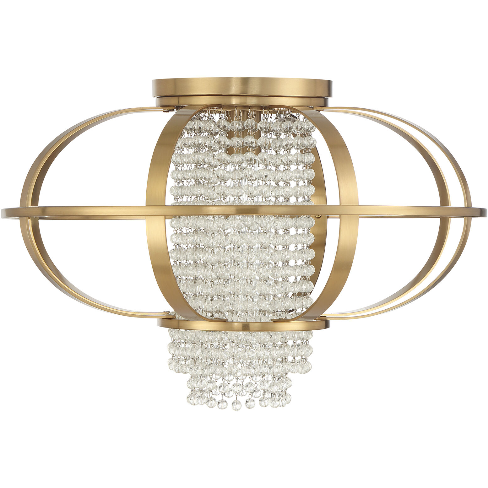 Idlewild 1 Light 20 inch Warm Brass Flush Mount Ceiling Light