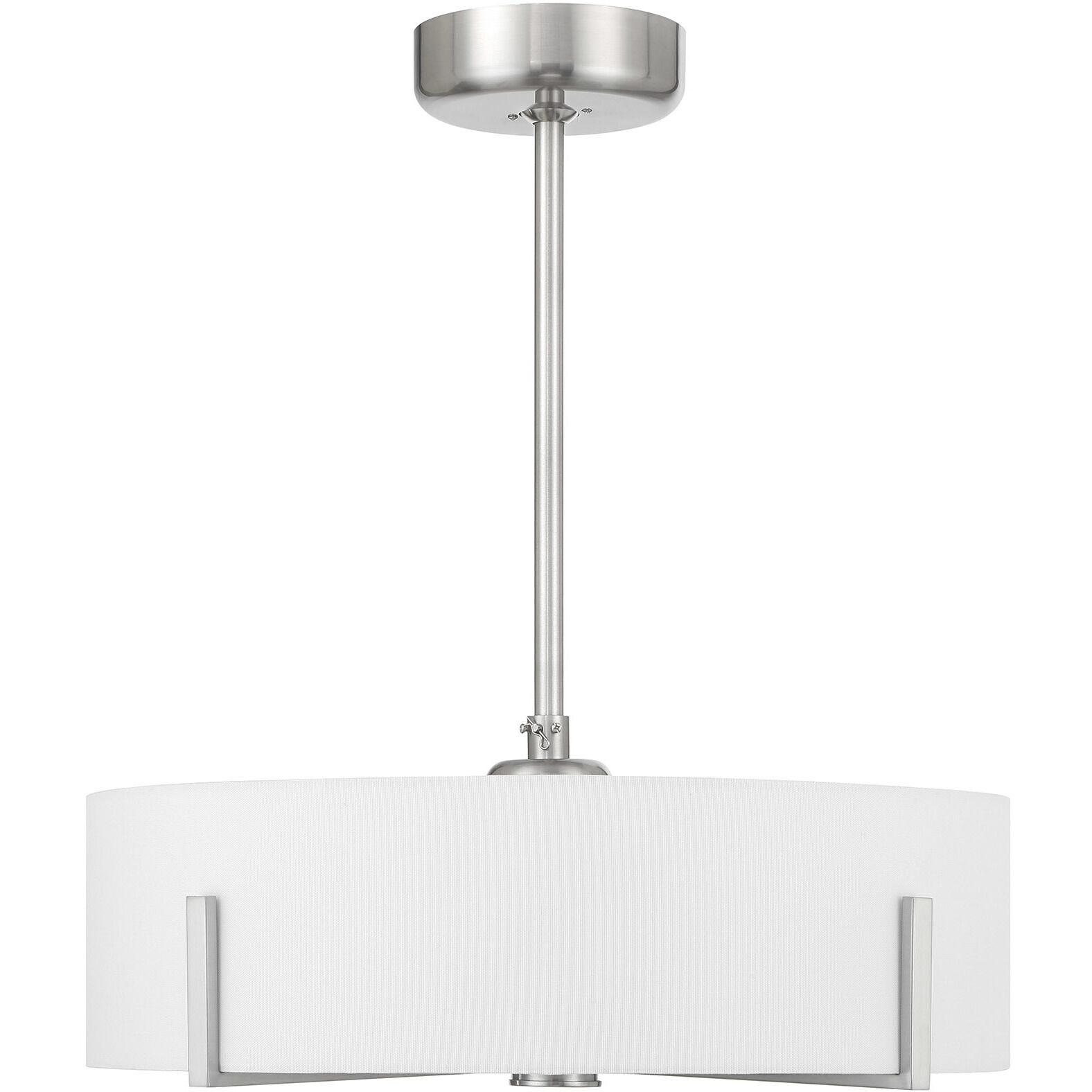 Mansell 14 inch Satin Nickel Fan D'Lier