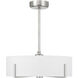 Mansell 14 inch Satin Nickel with Gold Blades Fan D'Lier