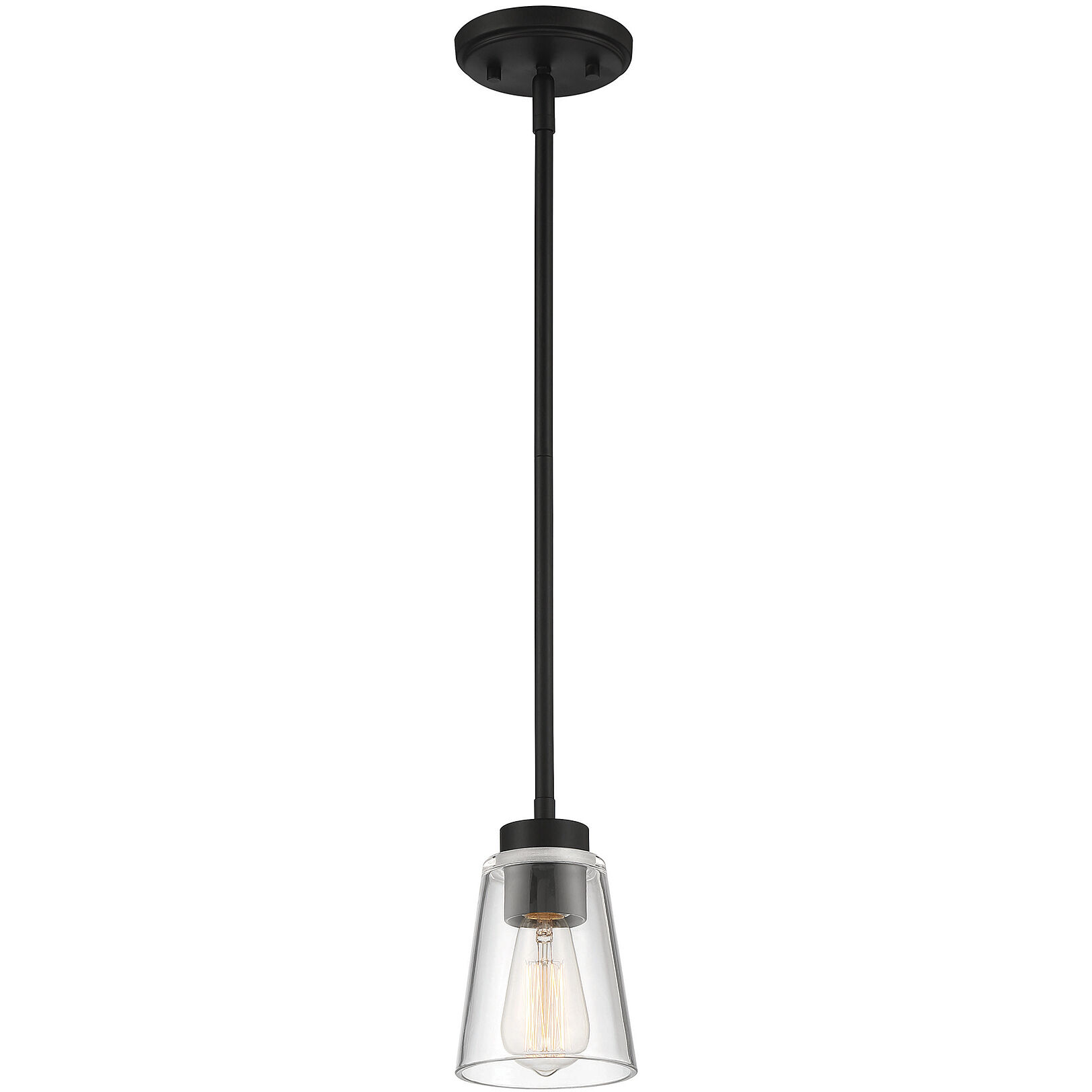 Calhoun 1 Light 5 inch Matte Black Mini-Pendant Ceiling Light, Essentials