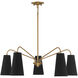Edgewood 5 Light 32 inch Warm Brass Chandelier Ceiling Light, Essentials