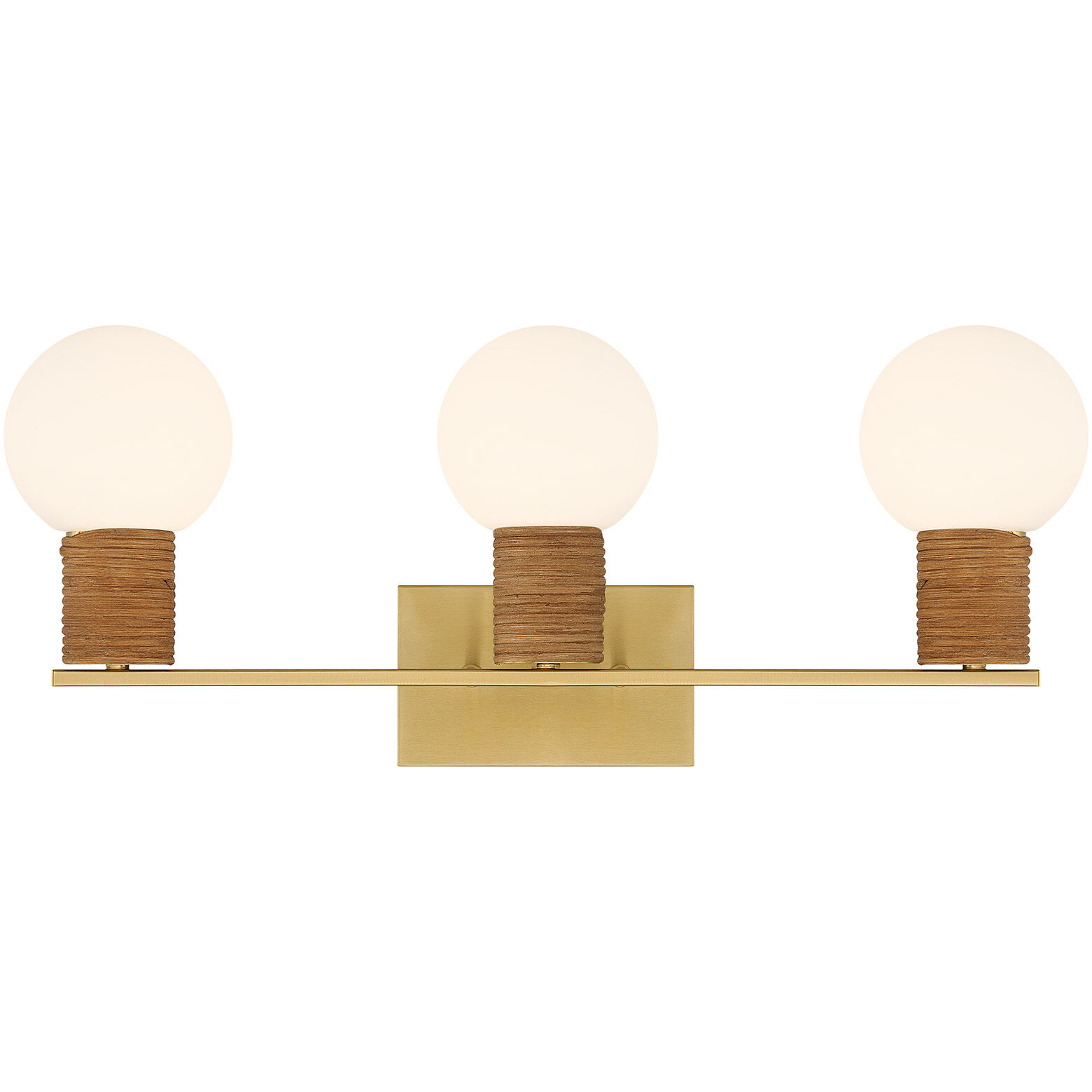Jarrell 3 Light 24 inch Warm Brass Bathroom Vanity Light Wall Light
