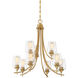 Octave 9 Light 30 inch Warm Brass Chandelier Ceiling Light, Essentials