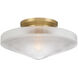 Norwich 1 Light 18 inch Warm Brass Covertible SemiFlush Ceiling Light