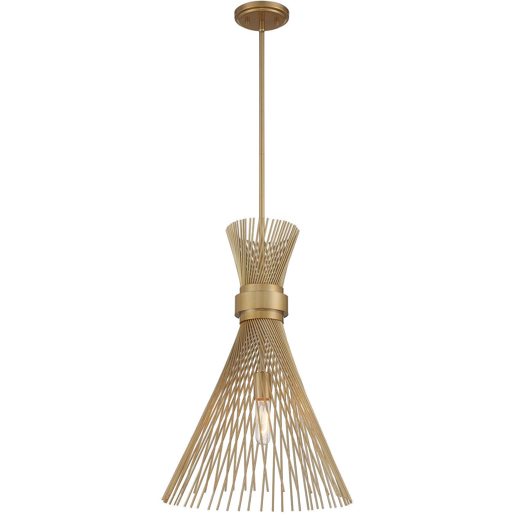Longfellow 1 Light 16 inch Burnished Brass Pendant Ceiling Light