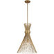 Longfellow 1 Light 16 inch Burnished Brass Pendant Ceiling Light