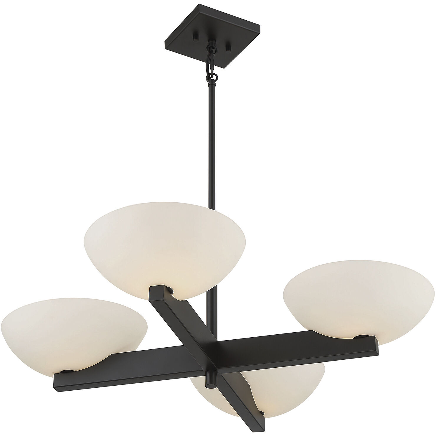 Fallon 4 Light 30 inch Matte Black Chandelier Ceiling Light, Essentials