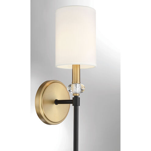 Tivoli 1 Light 5 inch Matte Black with Warm Brass Accents Wall Sconce Wall Light