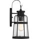 Quinton 1 Light 16 inch Matte Black Outdoor Wall Lantern, Lighting One