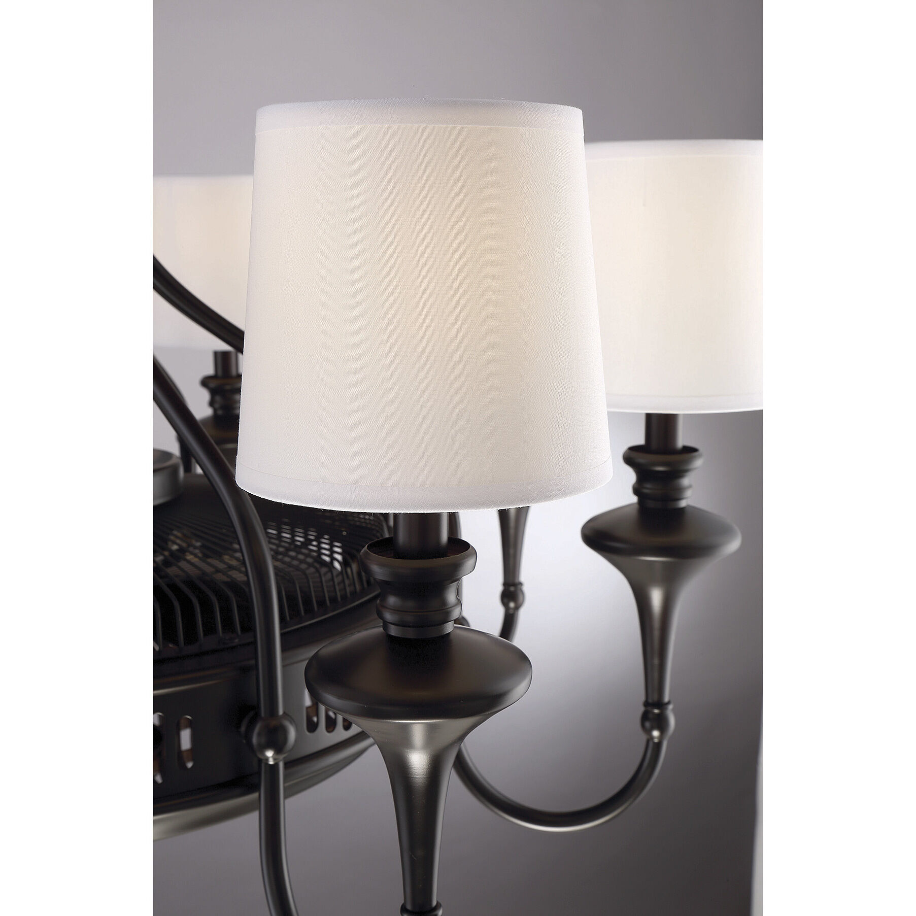 Brisa 14 inch English Bronze with Black Blades Fan D'Lier, Air-Ionizing