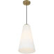 Christos 1 Light 10 inch Warm Brass Pendant Ceiling Light, Lighting One