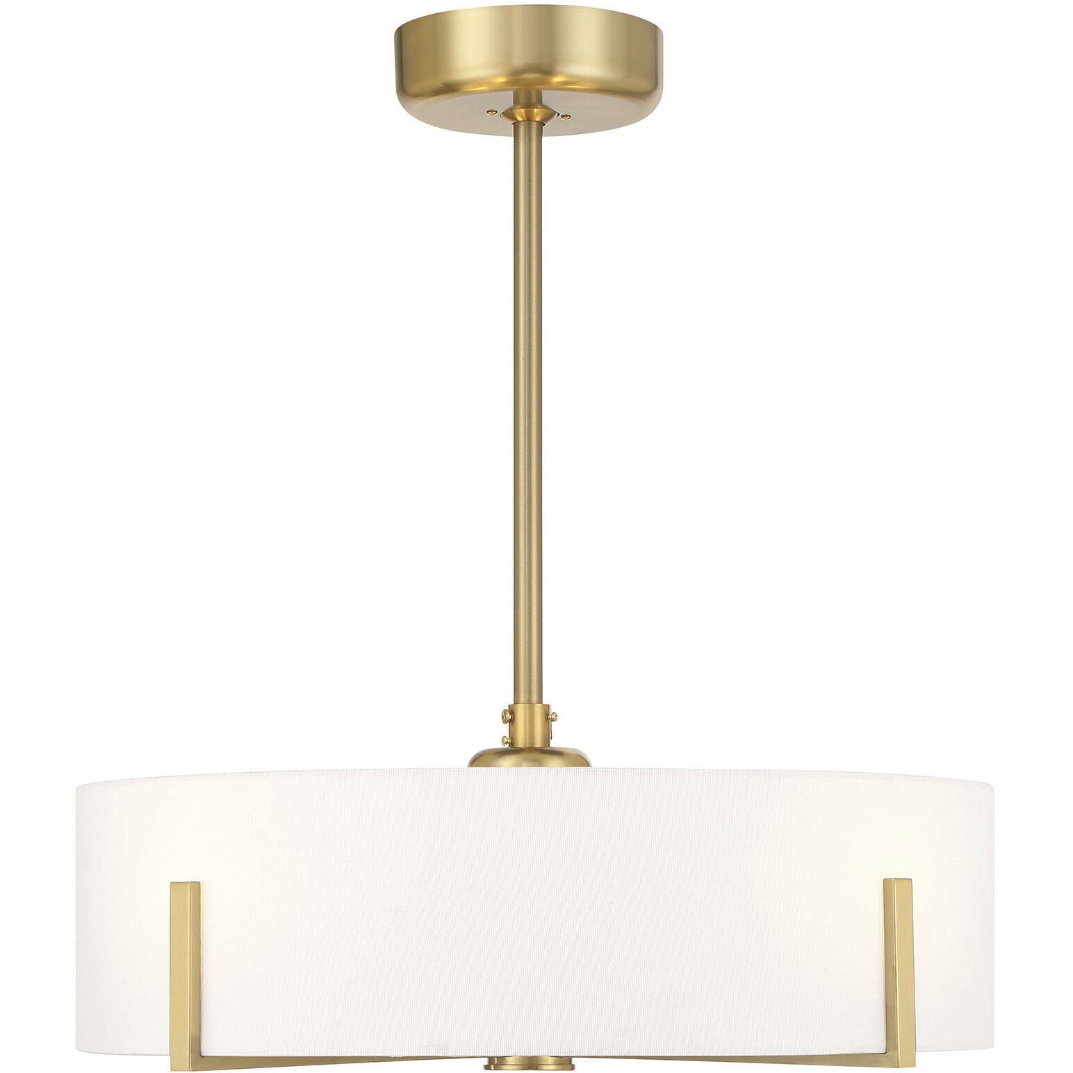 Mansell 14 inch Warm Brass Fan D'Lier