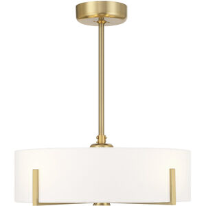 Mansell 14 inch Warm Brass with Black Blades Fan D'Lier