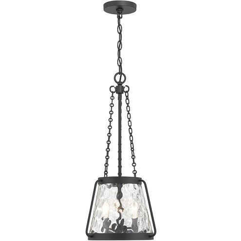 Crawford 3 Light 12 inch Matte Black Pendant Ceiling Light