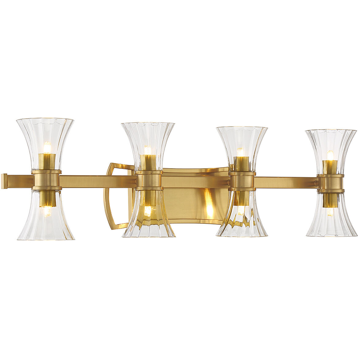 Bennington LED 32 inch Warm Brass Bathroom Vanity Light Wall Light