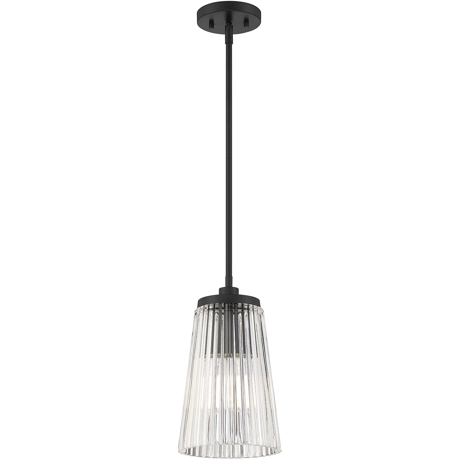 Chantilly 1 Light 8 inch Matte Black Pendant Ceiling Light, Essentials