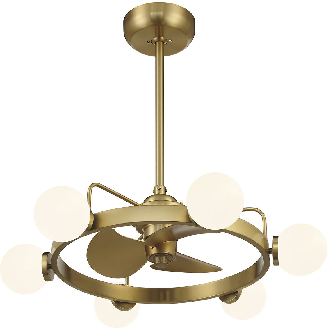 Gibson 14 inch Warm Brass with Gold Blades Fan D'Lier